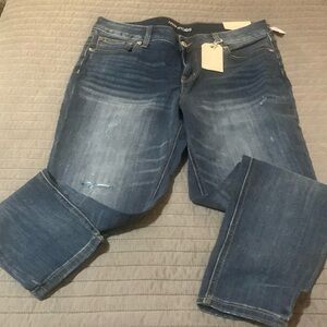 NWT Maurice’s denim flex super skinny lightly distressed jean sz 14